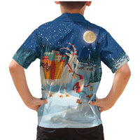 Sweden christmas Family Matching Mermaid Dress and Hawaiian Shirt Scandinavian Tomte and Yule Goat Christmas - Wonder Print Shop