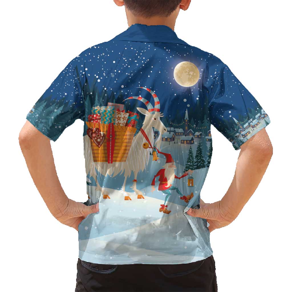 Sweden christmas Family Matching Off Shoulder Short Dress and Hawaiian Shirt Scandinavian Tomte and Yule Goat Christmas - Wonder Print Shop