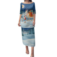 Sweden christmas Family Matching Puletasi and Hawaiian Shirt Scandinavian Tomte and Yule Goat Christmas - Wonder Print Shop