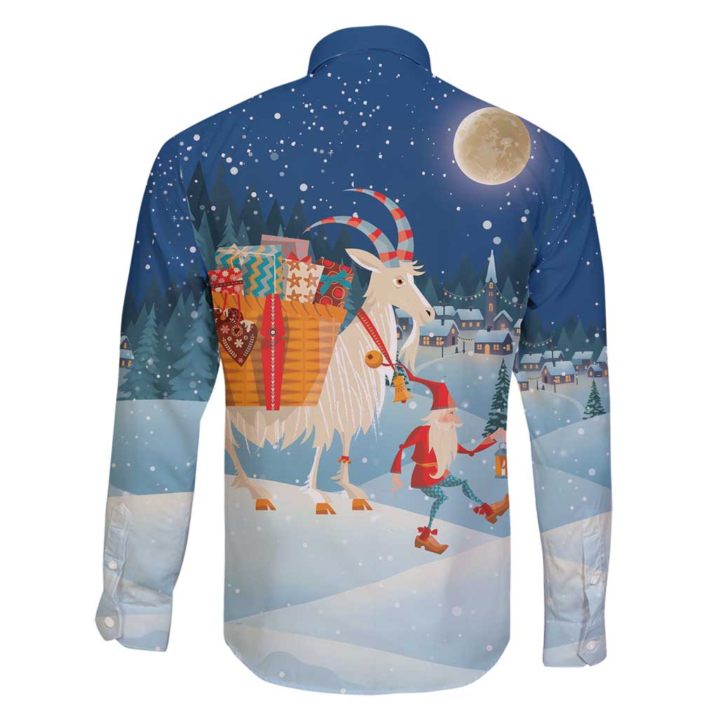 Sweden christmas Family Matching Summer Maxi Dress and Hawaiian Shirt Scandinavian Tomte and Yule Goat Christmas - Wonder Print Shop