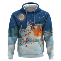 Sweden christmas Hoodie Scandinavian Tomte and Yule Goat Christmas - Wonder Print Shop