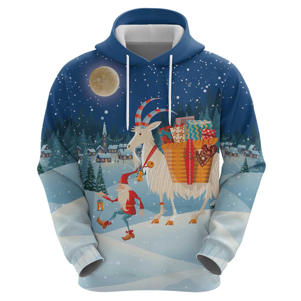 Sweden christmas Hoodie Scandinavian Tomte and Yule Goat Christmas - Wonder Print Shop