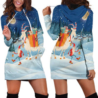 Sweden christmas Hoodie Dress Scandinavian Tomte and Yule Goat Christmas - Wonder Print Shop