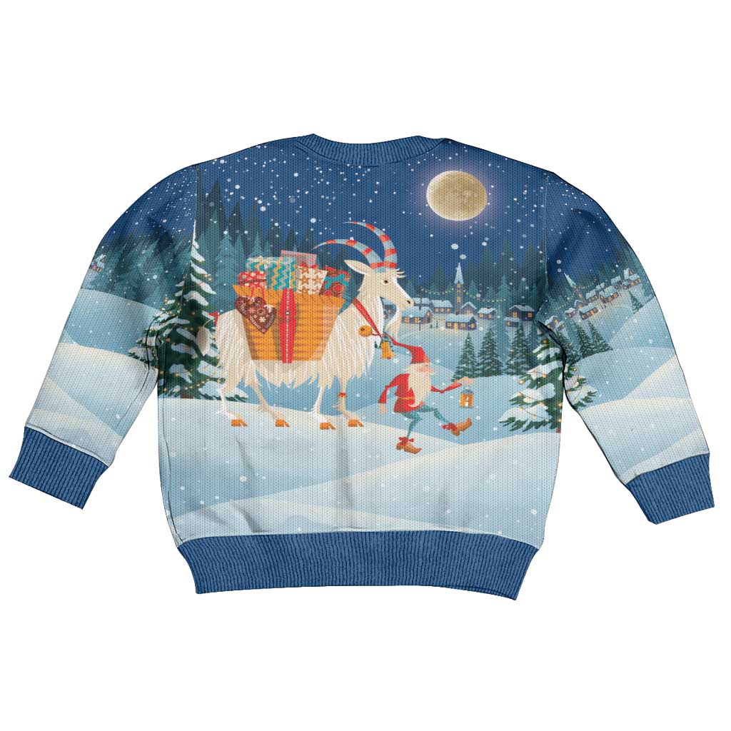 Sweden christmas Kid Ugly Christmas Sweater Scandinavian Tomte and Yule Goat Christmas - Wonder Print Shop