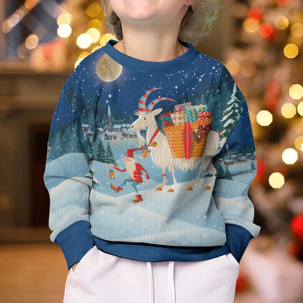 Sweden christmas Kid Ugly Christmas Sweater Scandinavian Tomte and Yule Goat Christmas - Wonder Print Shop