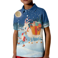 Sweden christmas Kid Polo Shirt Scandinavian Tomte and Yule Goat Christmas - Wonder Print Shop