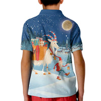 Sweden christmas Kid Polo Shirt Scandinavian Tomte and Yule Goat Christmas - Wonder Print Shop
