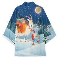 Sweden christmas Kimono Scandinavian Tomte and Yule Goat Christmas - Wonder Print Shop