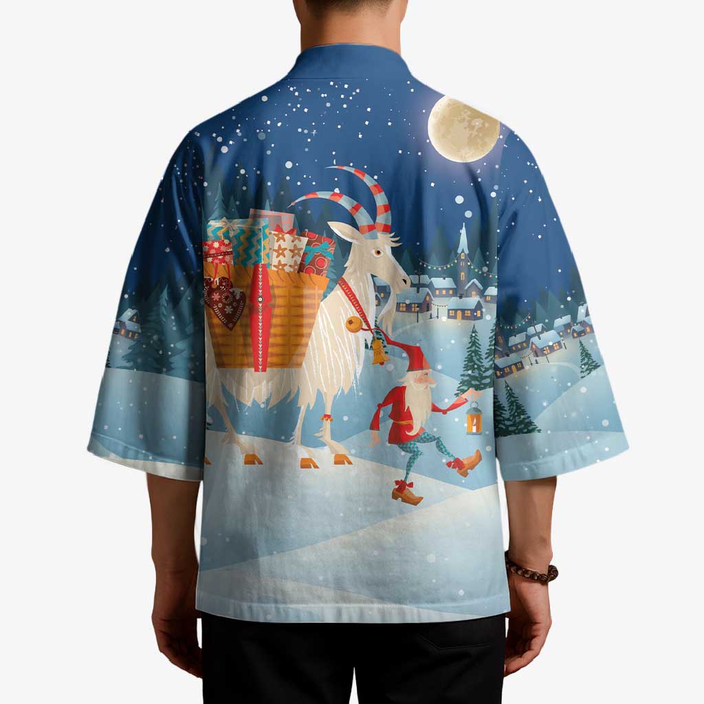 Sweden christmas Kimono Scandinavian Tomte and Yule Goat Christmas - Wonder Print Shop