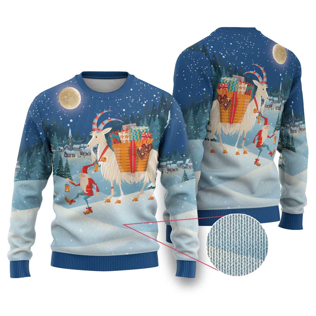 Sweden christmas Ugly Christmas Sweater Scandinavian Tomte and Yule Goat Christmas - Wonder Print Shop