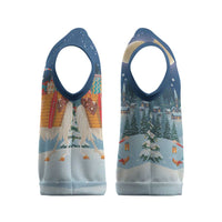 Sweden Christmas Knitted V-Neck Vest Scandinavian Tomte and Yule Goat Christmas - Wonder Print Shop