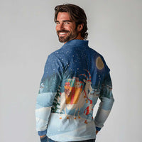 Sweden christmas Long Sleeve Polo Shirt Scandinavian Tomte and Yule Goat Christmas - Wonder Print Shop