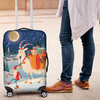 Sweden christmas Luggage Cover Scandinavian Tomte and Yule Goat Christmas - Wonder Print Shop
