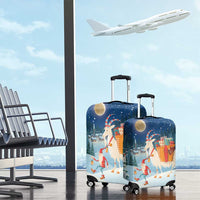 Sweden christmas Luggage Cover Scandinavian Tomte and Yule Goat Christmas - Wonder Print Shop