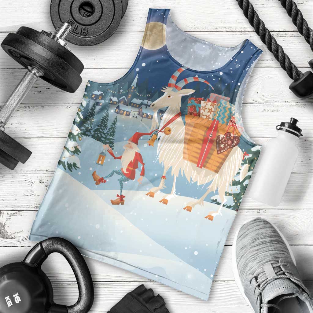 Sweden christmas Men Tank Top Scandinavian Tomte and Yule Goat Christmas - Wonder Print Shop