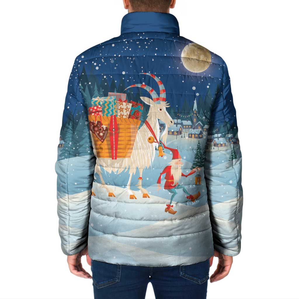 Sweden christmas Padded Jacket Scandinavian Tomte and Yule Goat Christmas - Wonder Print Shop