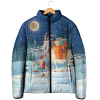 Sweden christmas Padded Jacket Scandinavian Tomte and Yule Goat Christmas - Wonder Print Shop