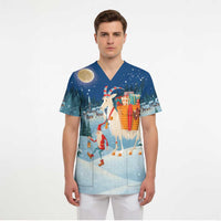 Sweden christmas Scrub Top Scandinavian Tomte and Yule Goat Christmas - Wonder Print Shop