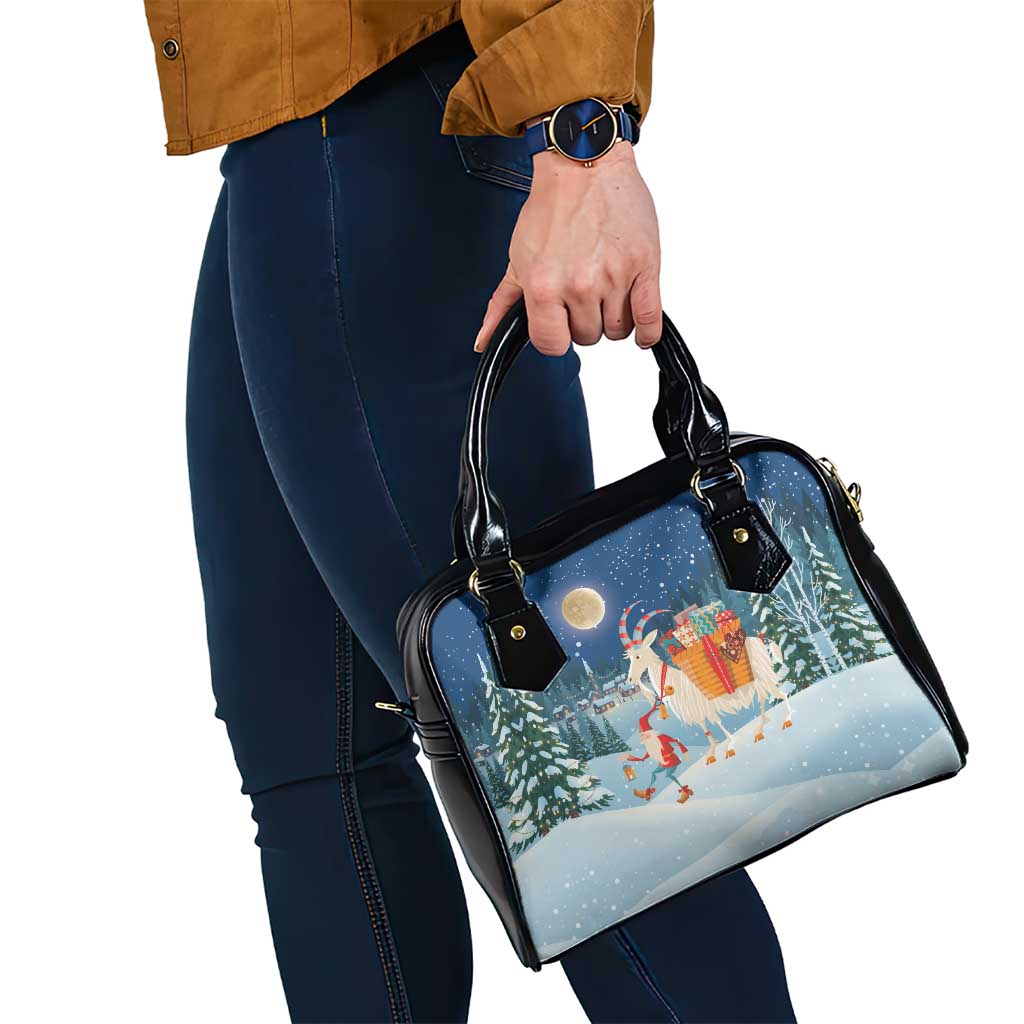 Sweden christmas Shoulder Handbag Scandinavian Tomte and Yule Goat Christmas - Wonder Print Shop