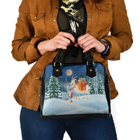 Sweden christmas Shoulder Handbag Scandinavian Tomte and Yule Goat Christmas - Wonder Print Shop