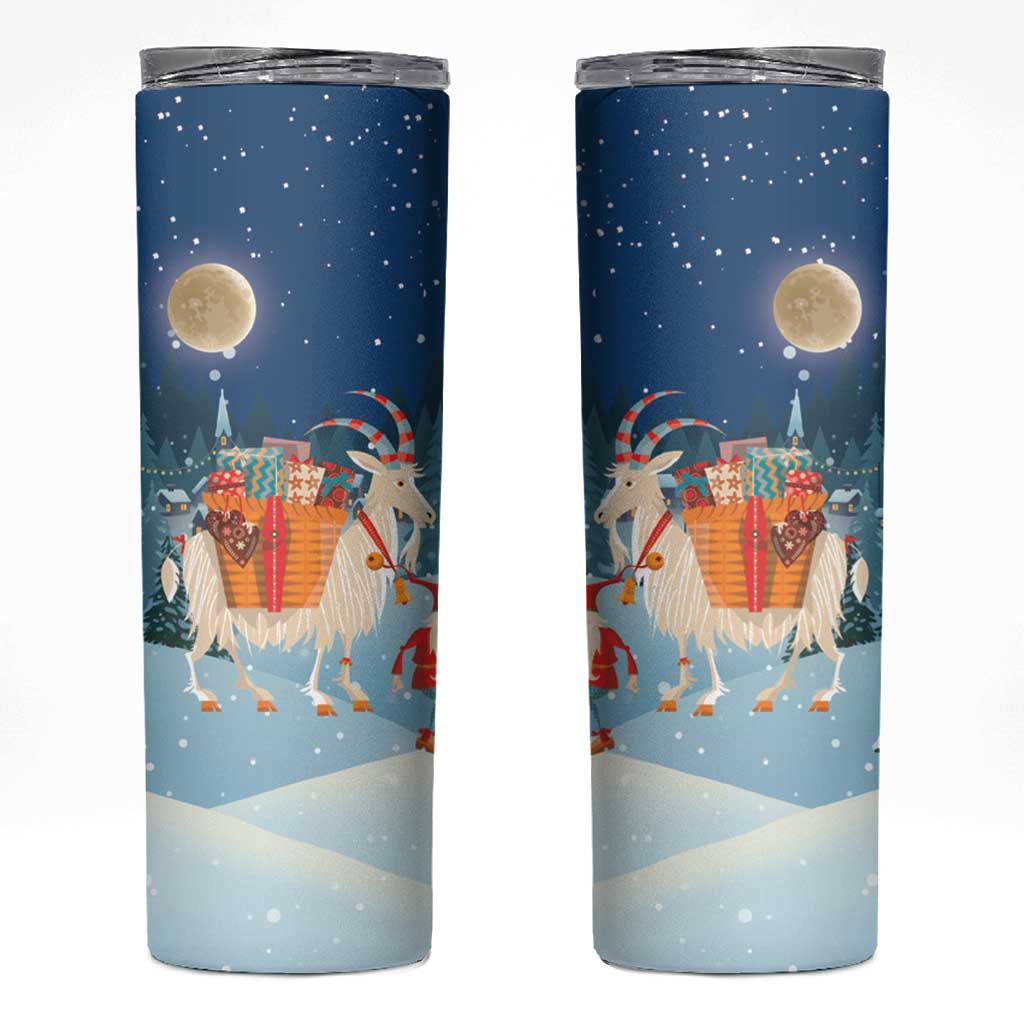 Sweden christmas Skinny Tumbler Scandinavian Tomte and Yule Goat Christmas - Wonder Print Shop