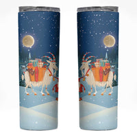 Sweden christmas Skinny Tumbler Scandinavian Tomte and Yule Goat Christmas - Wonder Print Shop