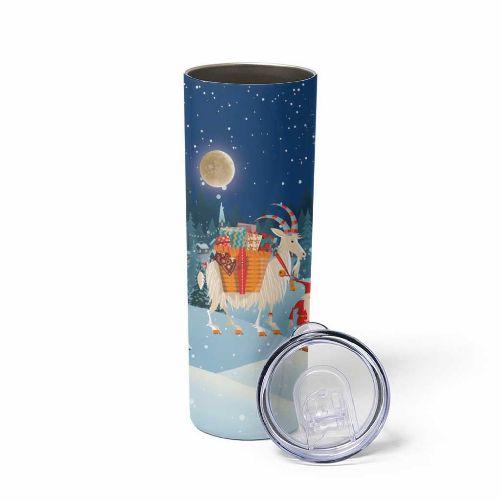 Sweden christmas Skinny Tumbler Scandinavian Tomte and Yule Goat Christmas - Wonder Print Shop