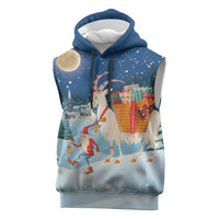 Sweden christmas Sleeveless Hoodie Scandinavian Tomte and Yule Goat Christmas - Wonder Print Shop