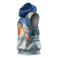 Sweden christmas Sleeveless Hoodie Scandinavian Tomte and Yule Goat Christmas - Wonder Print Shop