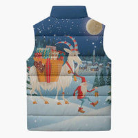 Sweden christmas Sleeveless Puffer Jacket Scandinavian Tomte and Yule Goat Christmas - Wonder Print Shop