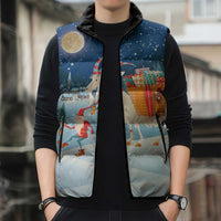 Sweden christmas Sleeveless Puffer Jacket Scandinavian Tomte and Yule Goat Christmas - Wonder Print Shop