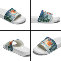 Sweden christmas Slide Sandals Scandinavian Tomte and Yule Goat Christmas - Wonder Print Shop