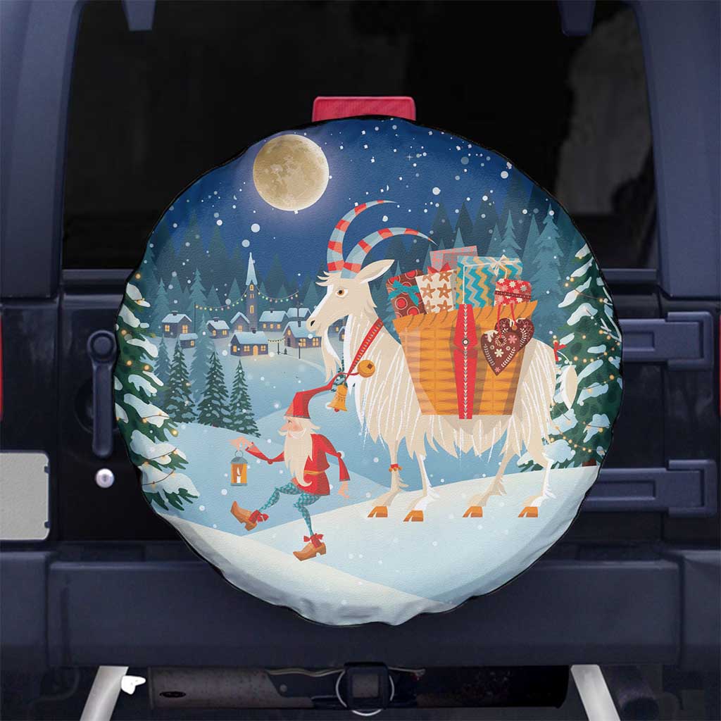 Sweden christmas Spare Tire Cover Scandinavian Tomte and Yule Goat Christmas - Wonder Print Shop