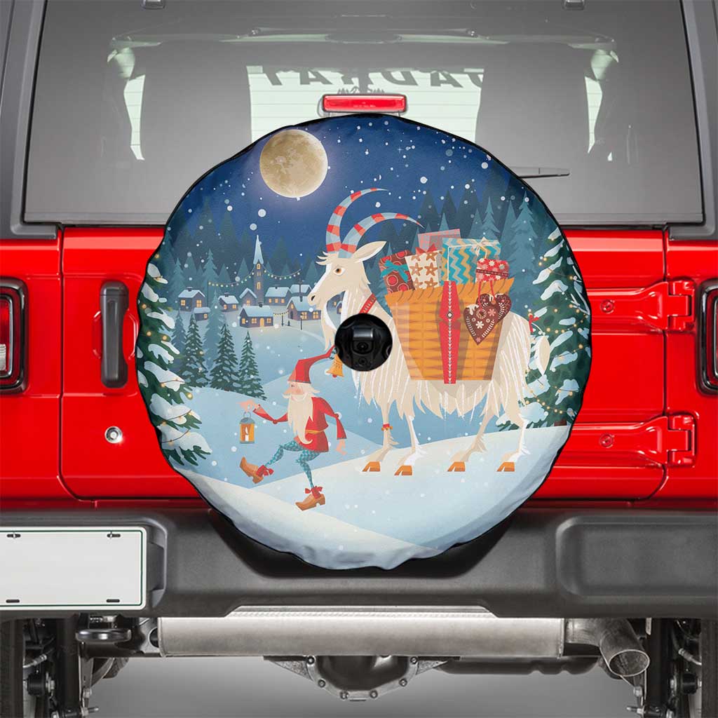 Sweden christmas Spare Tire Cover Scandinavian Tomte and Yule Goat Christmas - Wonder Print Shop