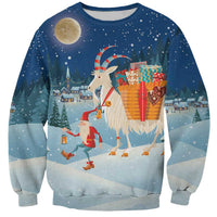 Sweden christmas Sweatshirt Scandinavian Tomte and Yule Goat Christmas - Wonder Print Shop
