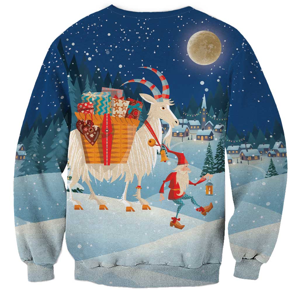 Sweden christmas Sweatshirt Scandinavian Tomte and Yule Goat Christmas - Wonder Print Shop