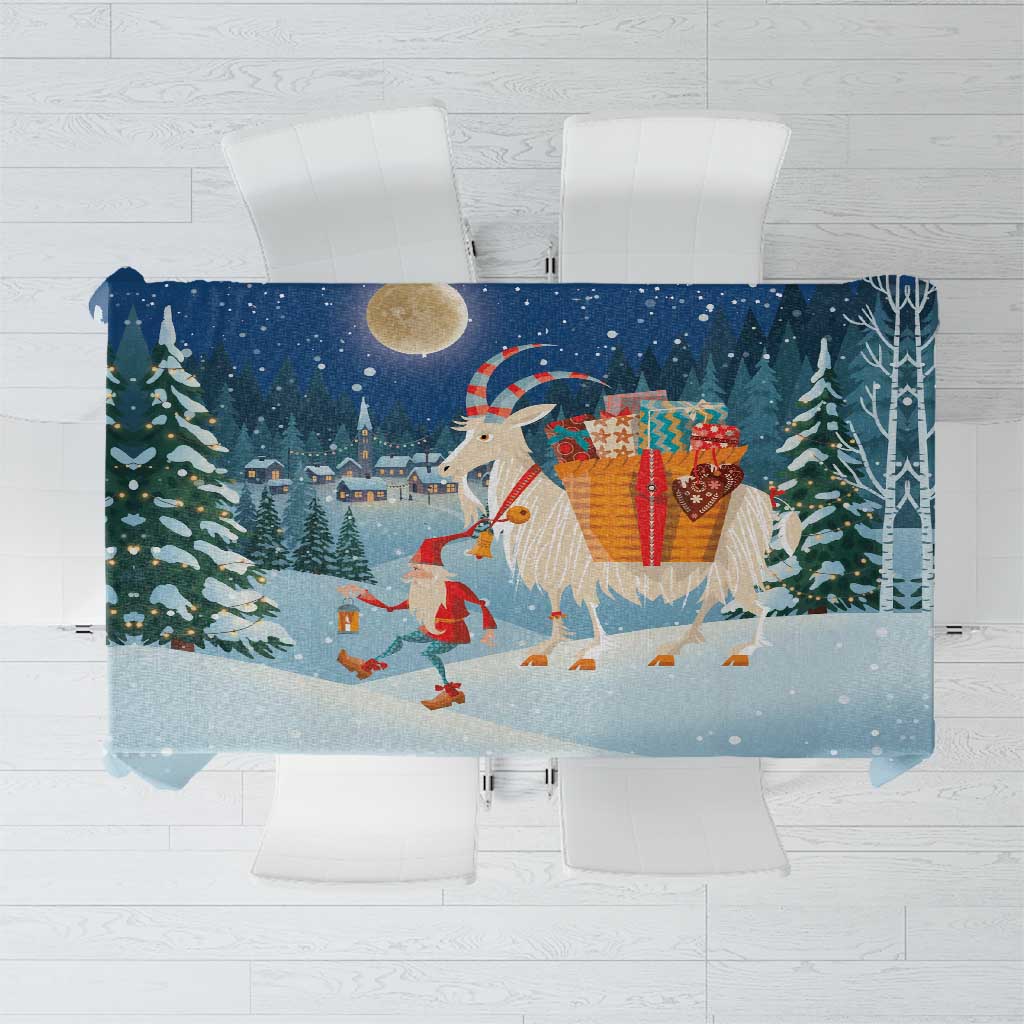 Sweden christmas Tablecloth Scandinavian Tomte and Yule Goat Christmas - Wonder Print Shop