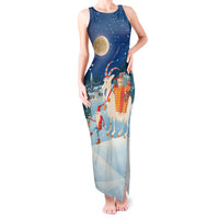 Sweden christmas Tank Maxi Dress Scandinavian Tomte and Yule Goat Christmas - Wonder Print Shop