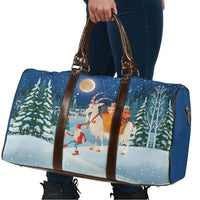 Sweden christmas Travel Bag Scandinavian Tomte and Yule Goat Christmas - Wonder Print Shop