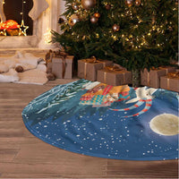 Sweden christmas Tree Skirt Scandinavian Tomte and Yule Goat Christmas - Wonder Print Shop