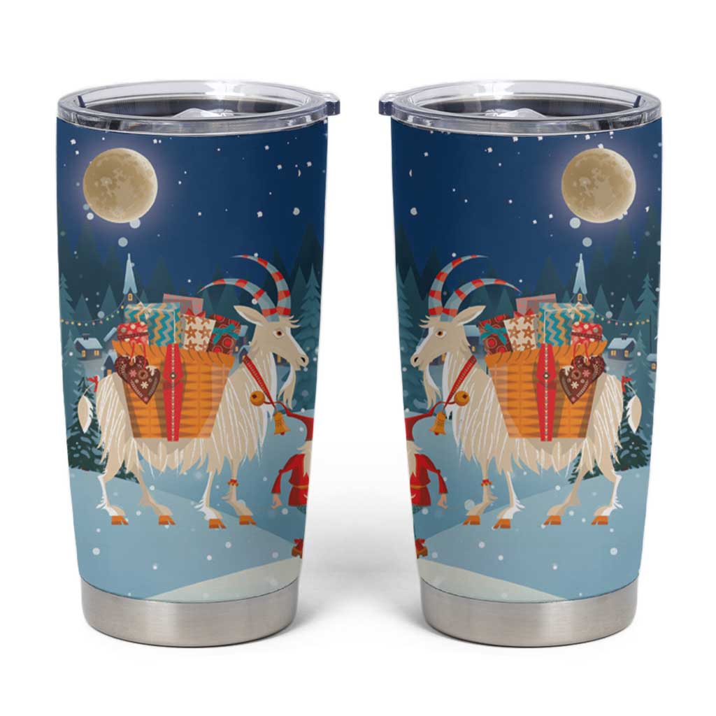 Sweden christmas Tumbler Cup Scandinavian Tomte and Yule Goat Christmas - Wonder Print Shop