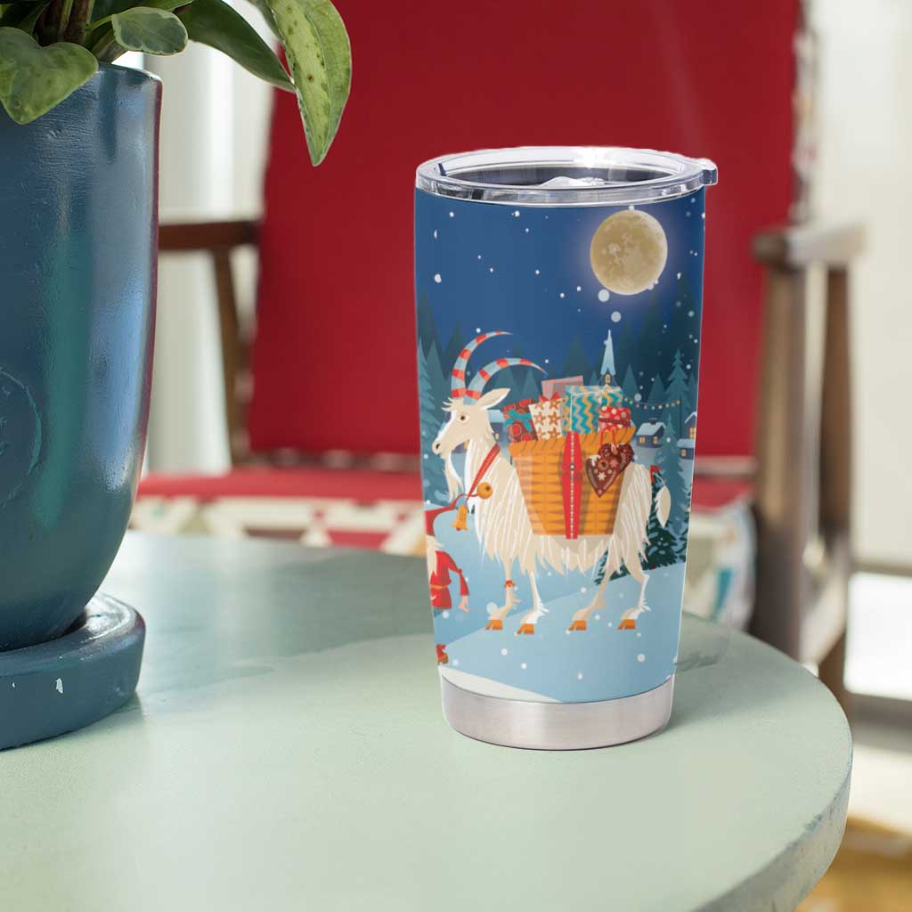 Sweden christmas Tumbler Cup Scandinavian Tomte and Yule Goat Christmas - Wonder Print Shop