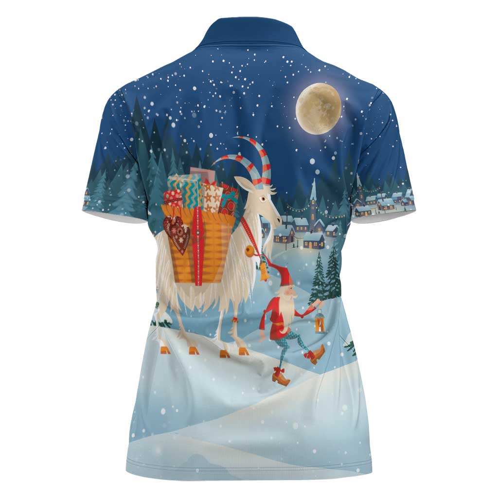 Sweden christmas Women Polo Shirt Scandinavian Tomte and Yule Goat Christmas - Wonder Print Shop