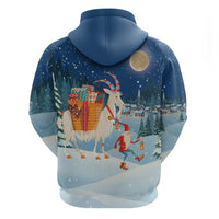 Sweden christmas Zip Hoodie Scandinavian Tomte and Yule Goat Christmas - Wonder Print Shop