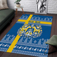 Sweden Christmas Personalized Area Rug Dala Horse God Jul - Wonder Print Shop