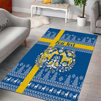 Sweden Christmas Personalized Area Rug Dala Horse God Jul - Wonder Print Shop