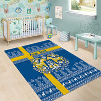Sweden Christmas Personalized Area Rug Dala Horse God Jul - Wonder Print Shop