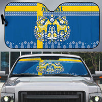Sweden Christmas Personalized Auto Sun Shade Dala Horse God Jul - Wonder Print Shop