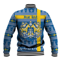 Sweden Christmas Personalized Baseball Jacket Dala Horse God Jul - Wonder Print Shop