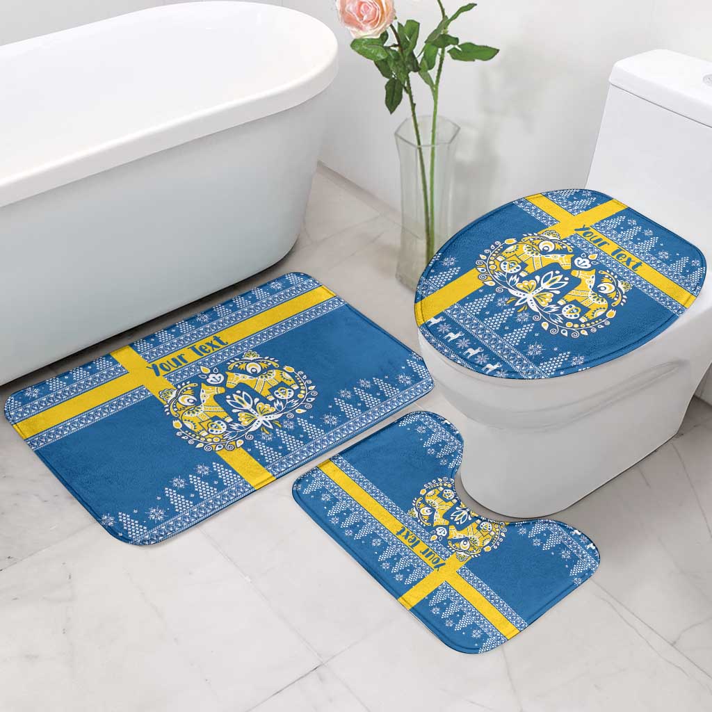 Sweden Christmas Personalized Bathroom Set Dala Horse God Jul - Wonder Print Shop